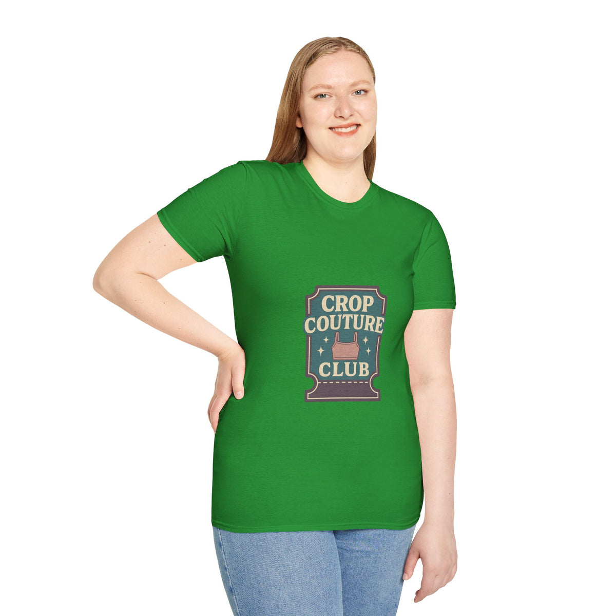 Crop Couture Club Retro Fashion Graphic Tee - Trending Now - October 2026