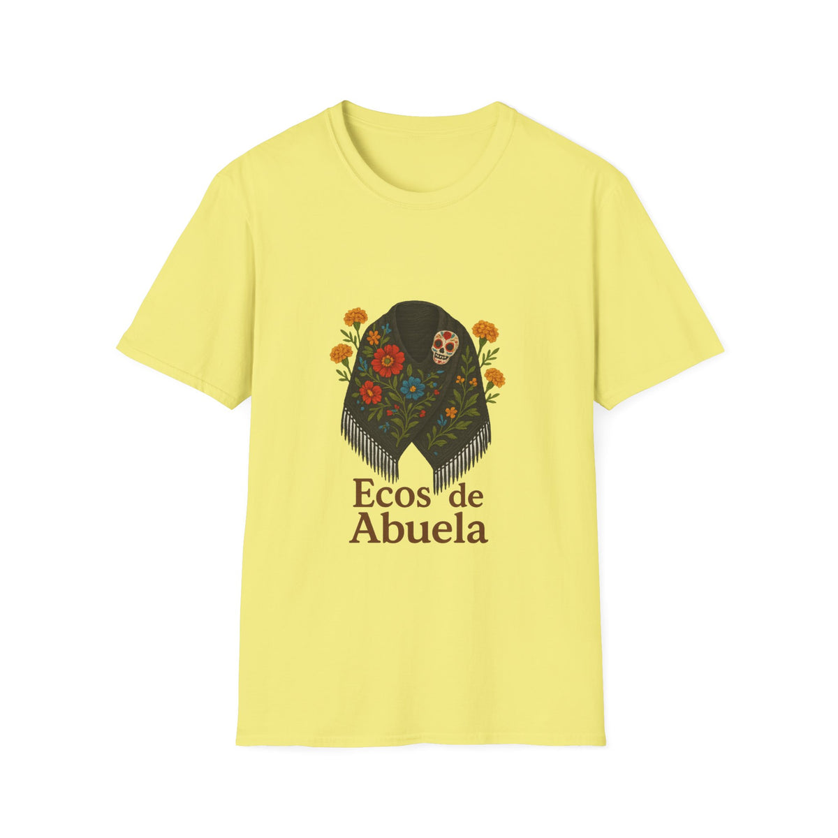'Ecos de Abuela' Floral Graphic T-Shirt — Spanish Grandma Gift - Trending Now - October 2026
