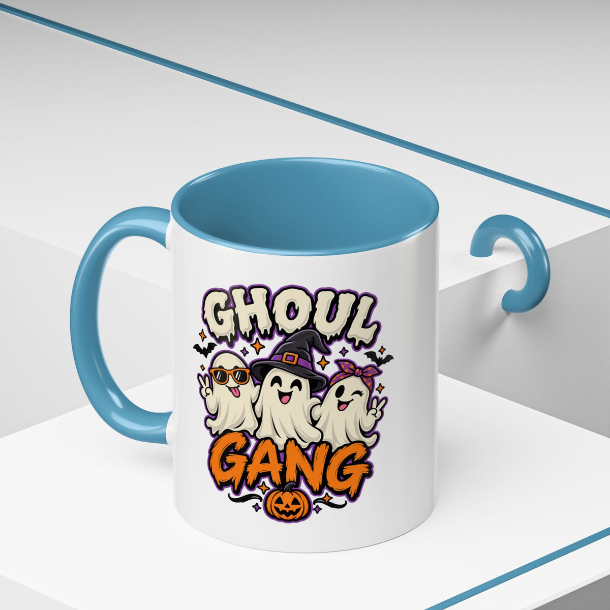 Ghoul Gang Coffee Mug — Cute Halloween Ghosts Accent Mug (11/15oz)