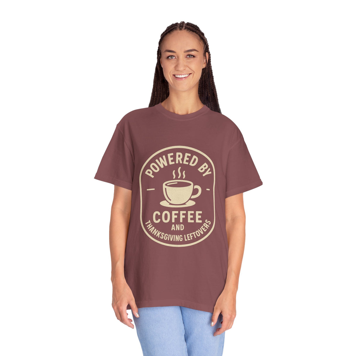 Powered by Coffee and Thanksgiving Leftovers T-Shirt - Trending Now - October 2026