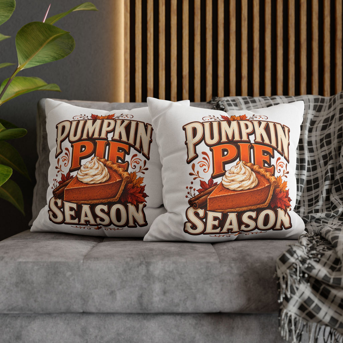 Thanksgiving Pumpkin Pie Season Throw Pillowcase – Autumn Fall Kitchen Decor