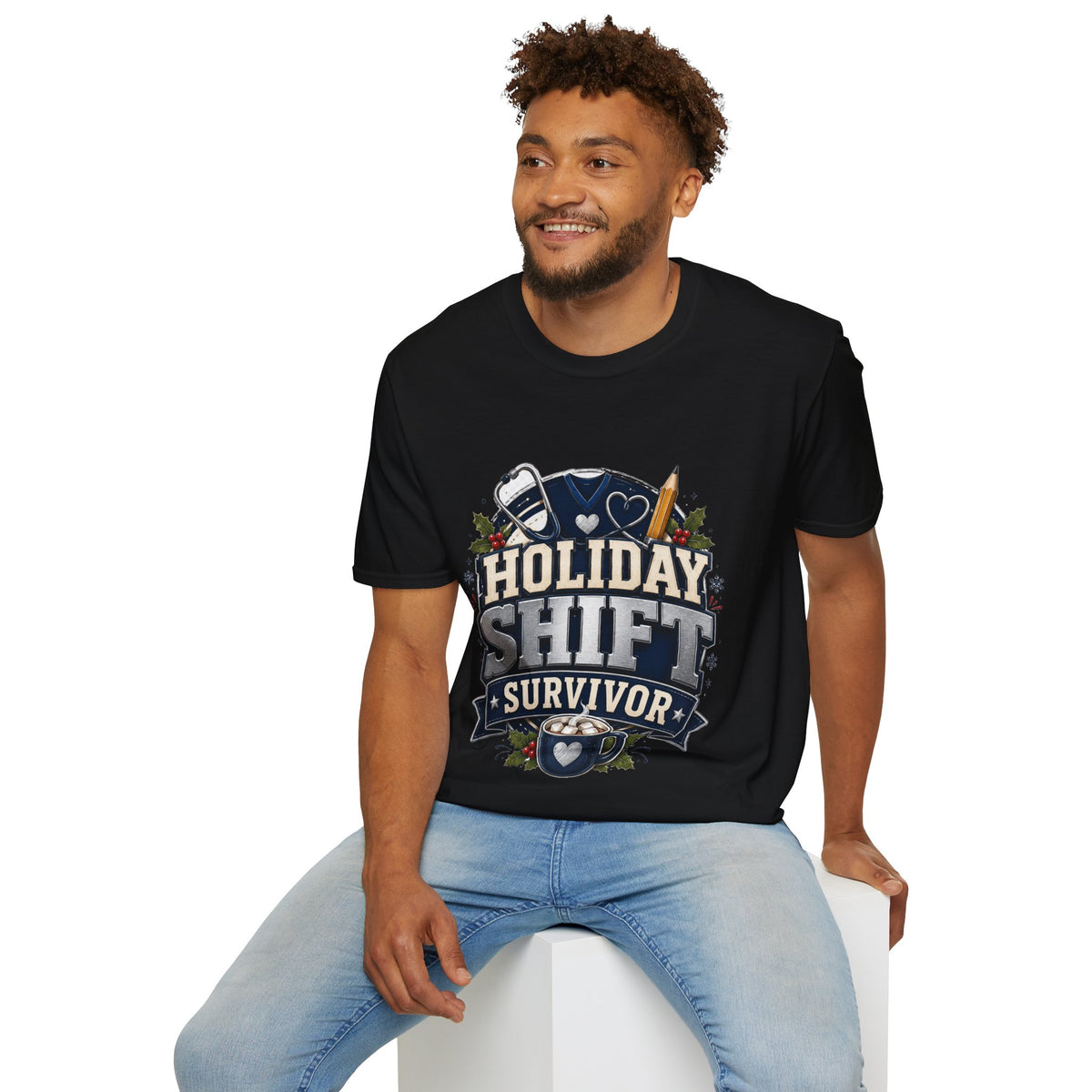 Holiday Shift Survivor T-Shirt — Nurse & Healthcare Worker Gift