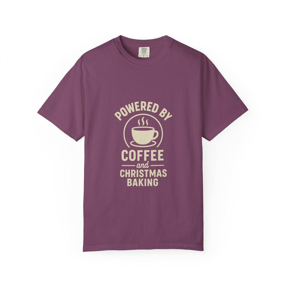 Christmas Baking T-Shirt — "Powered by Coffee and Christmas Baking"- Trending Now - October 2026
