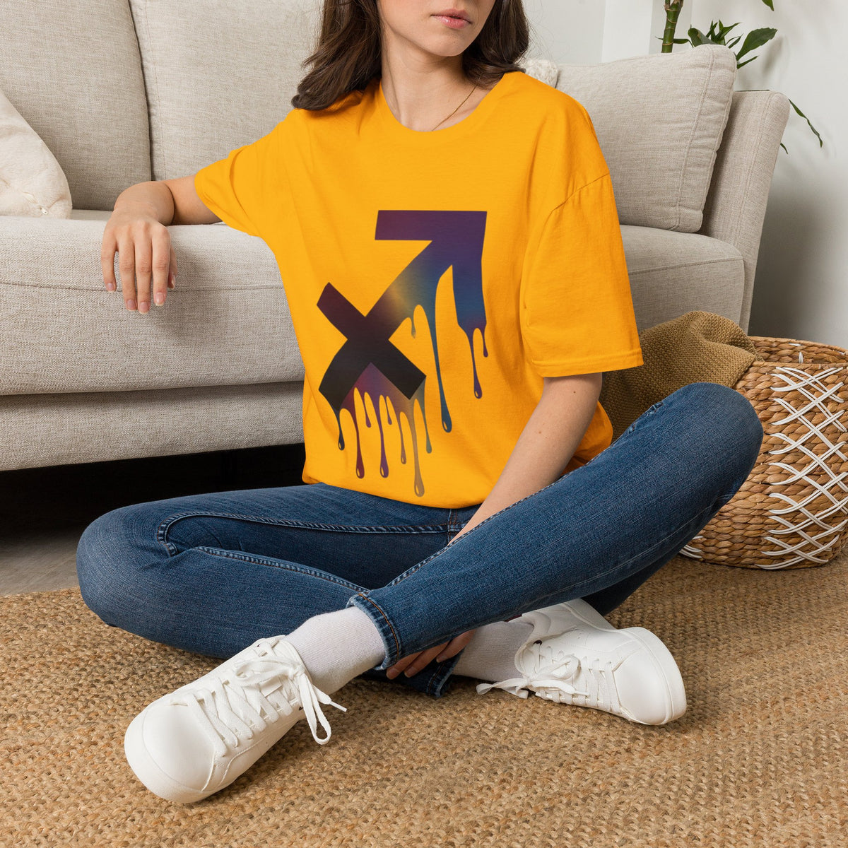 Sagittarius Drip T-Shirt — Gradient Astrological Arrow Tee