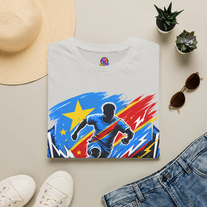 Congo Soccer T-Shirt — Congo Blue Rise Football Fan Tee