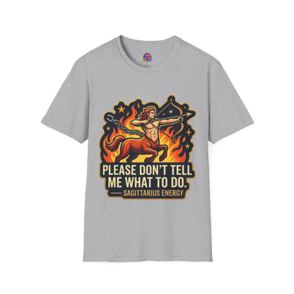 Sagittarius Archer T-Shirt — "Please Don't Tell Me What To Do" Zodiac Graphic