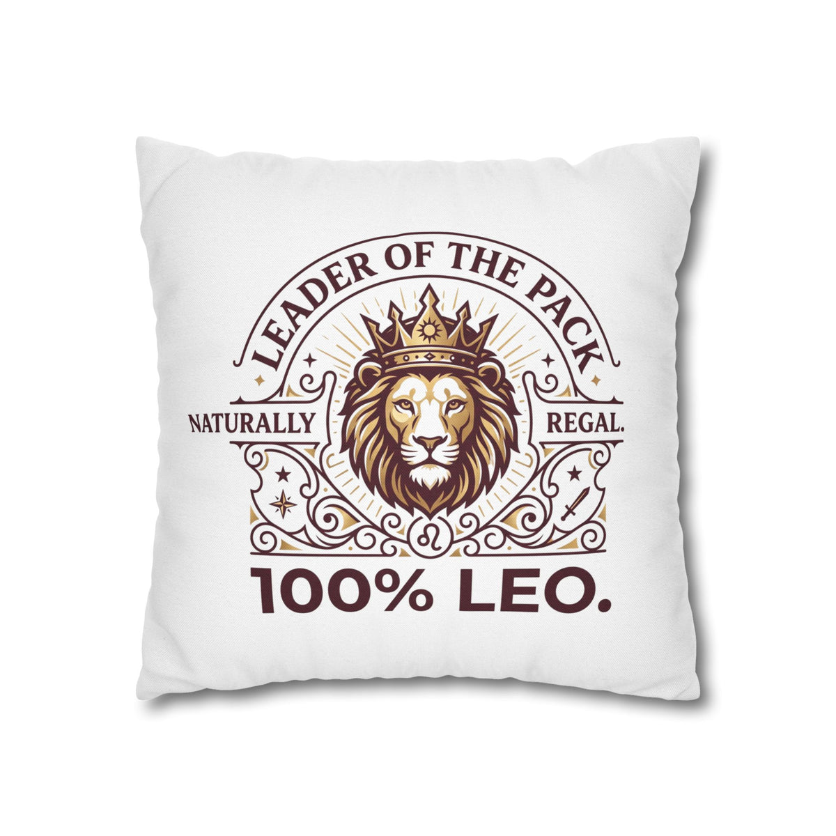 Leo Zodiac Leader Of The Pack Spun Polyester Square Pillowcase