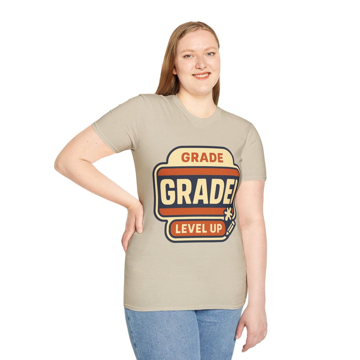 Grade Up Retro Badge T‑Shirt — "GRADE! LEVEL UP" Gamer Teacher Gift - Trending Now - August 2026