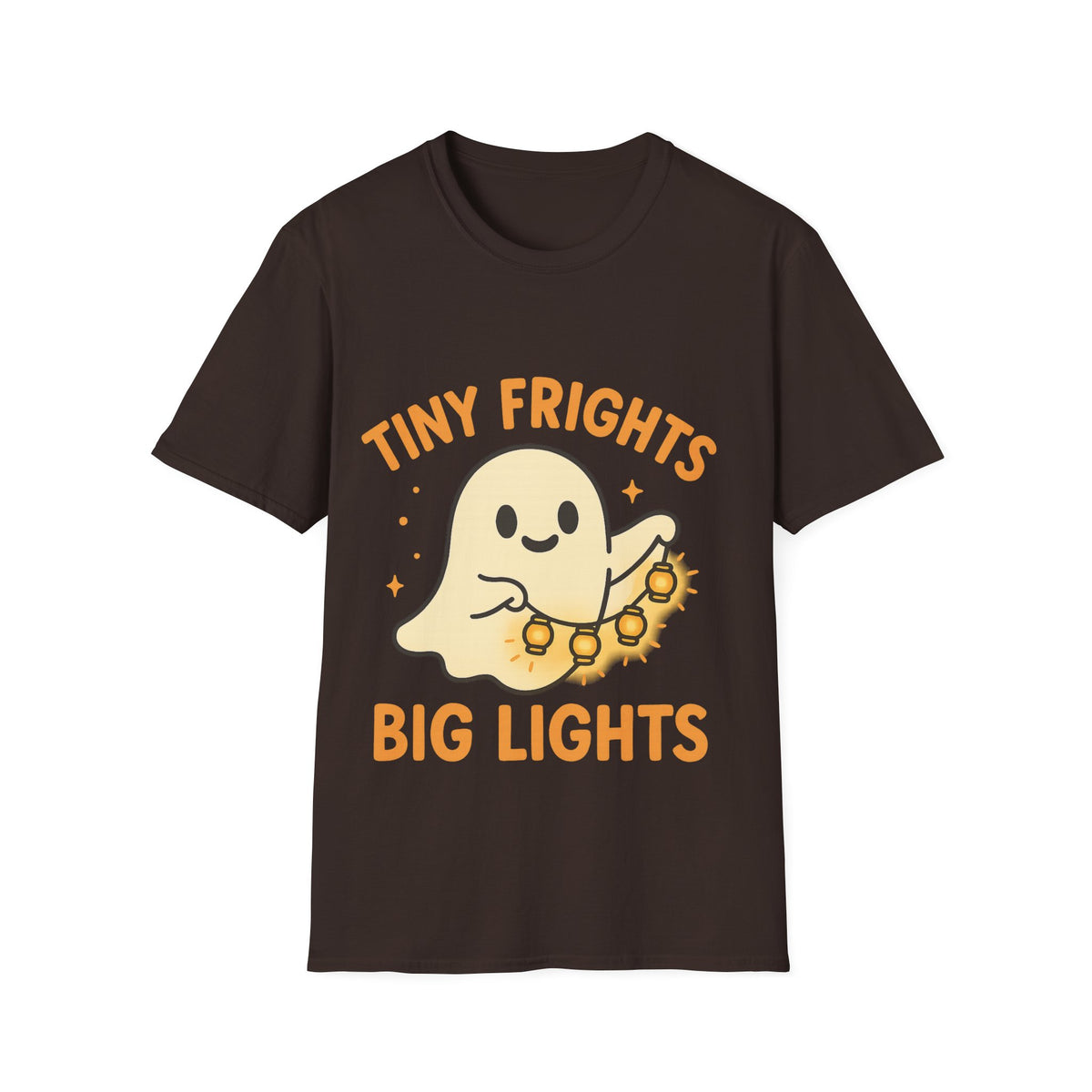 "Tiny Frights Big Lights" Cute Ghost Tee | Spooky Season Halloween T-Shirt - Trending Now - September 2026