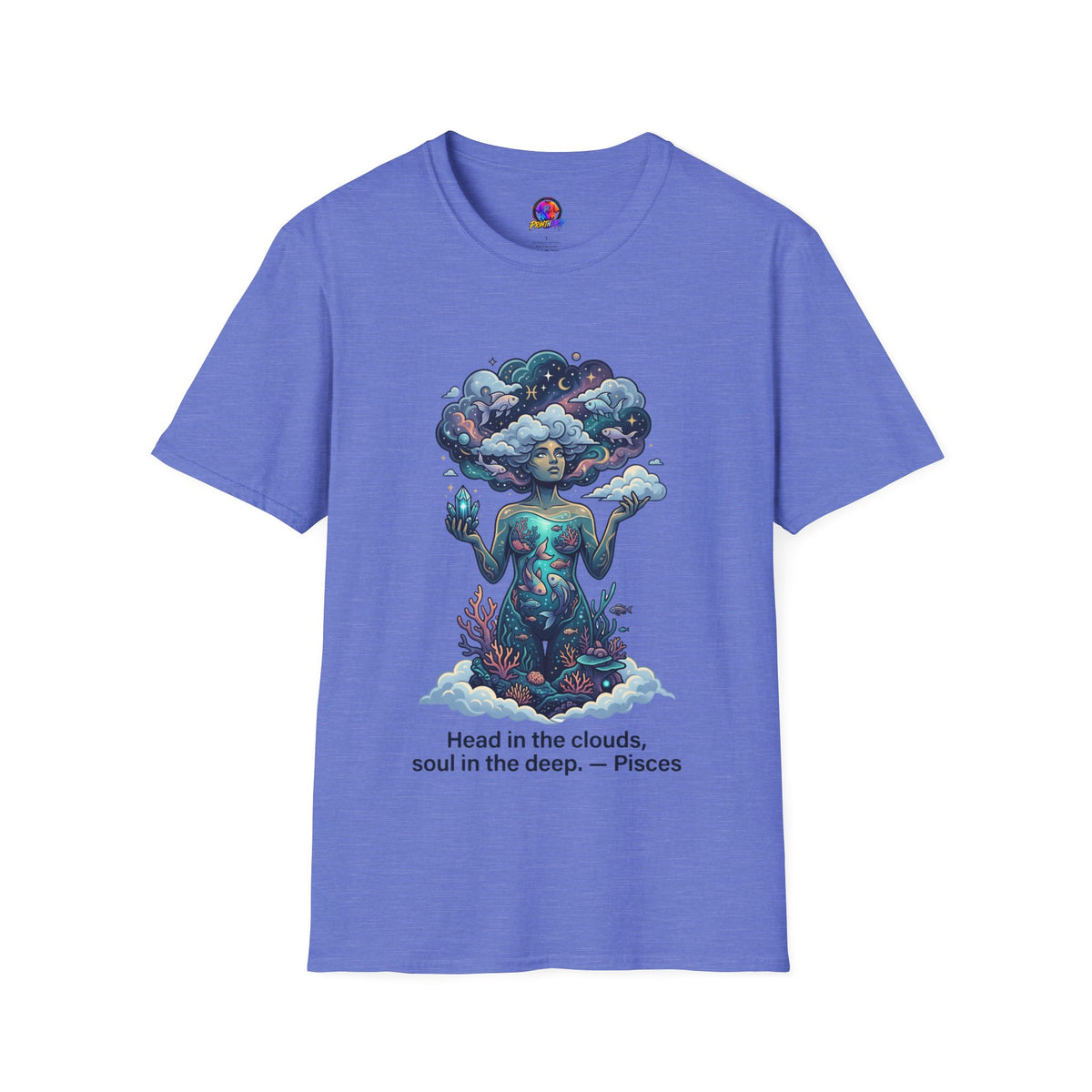 Dreamscape Goddess T-Shirt — 'Head in the Clouds' Surreal Art Tee