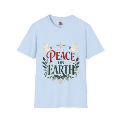 Peace on Earth T-Shirt — Holiday Dove & Star Christmas Tee