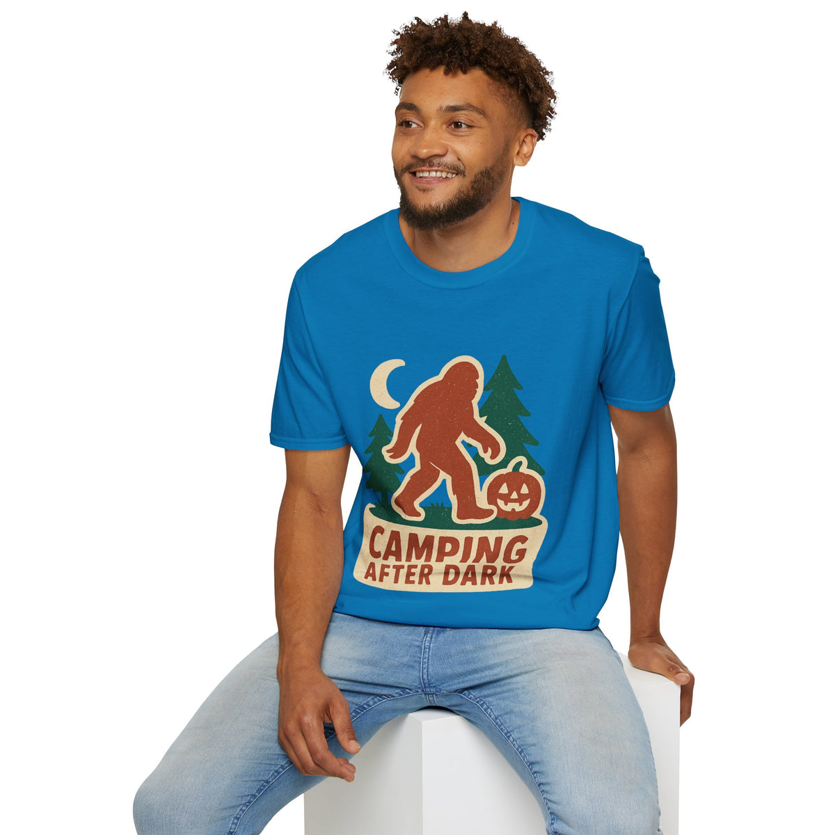 Camping After Dark T‑Shirt — Retro Bigfoot Camp Graphic Tee - Trending Now - August 2026