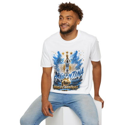 Argentina World Champions T‑Shirt — Soccer World Cup 3 Stars Tribute