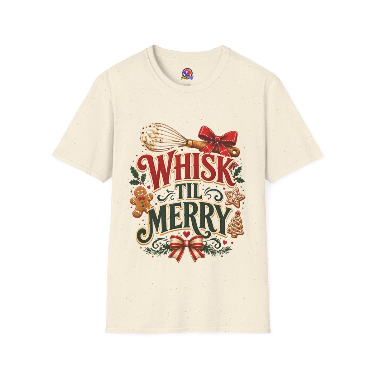 Christmas Baking T-Shirt — "Whisk 'Til Merry" Holiday Tee