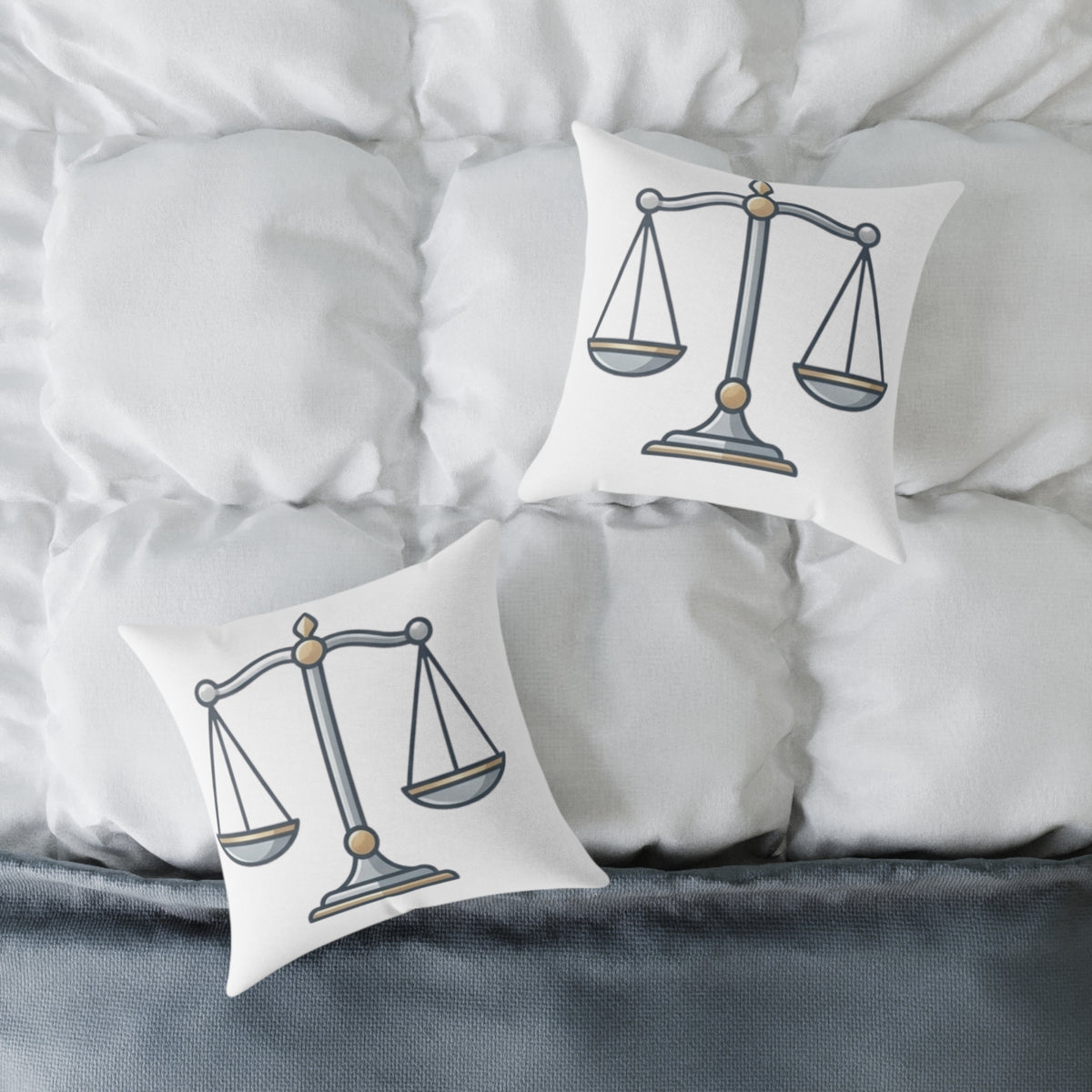 Balance Zodiac Libra Astrological Square Poly Canvas Pillow