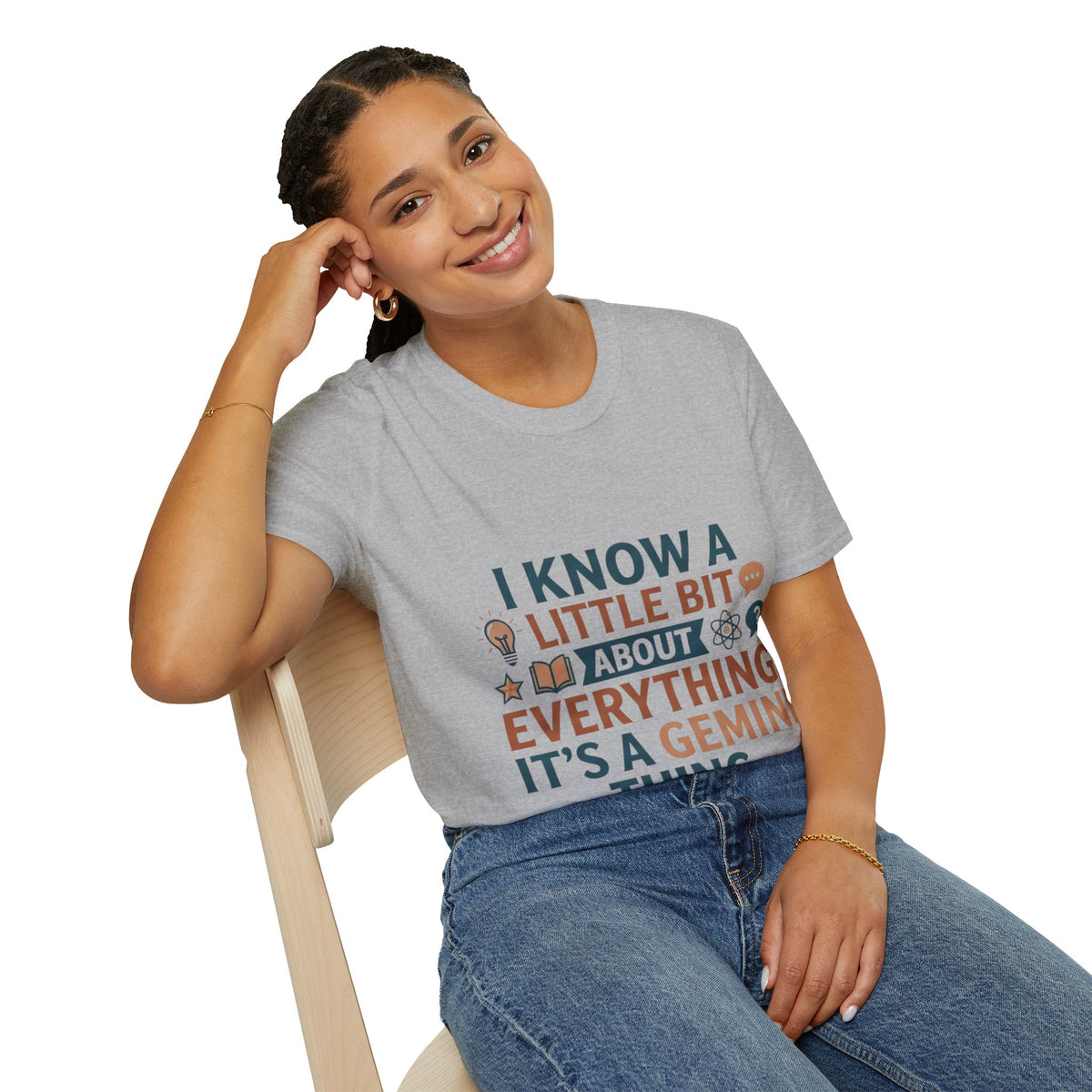 Gemini Funny Horoscope T‑Shirt — "I Know A Little Bit About Everything, It's A Gemini Thing"