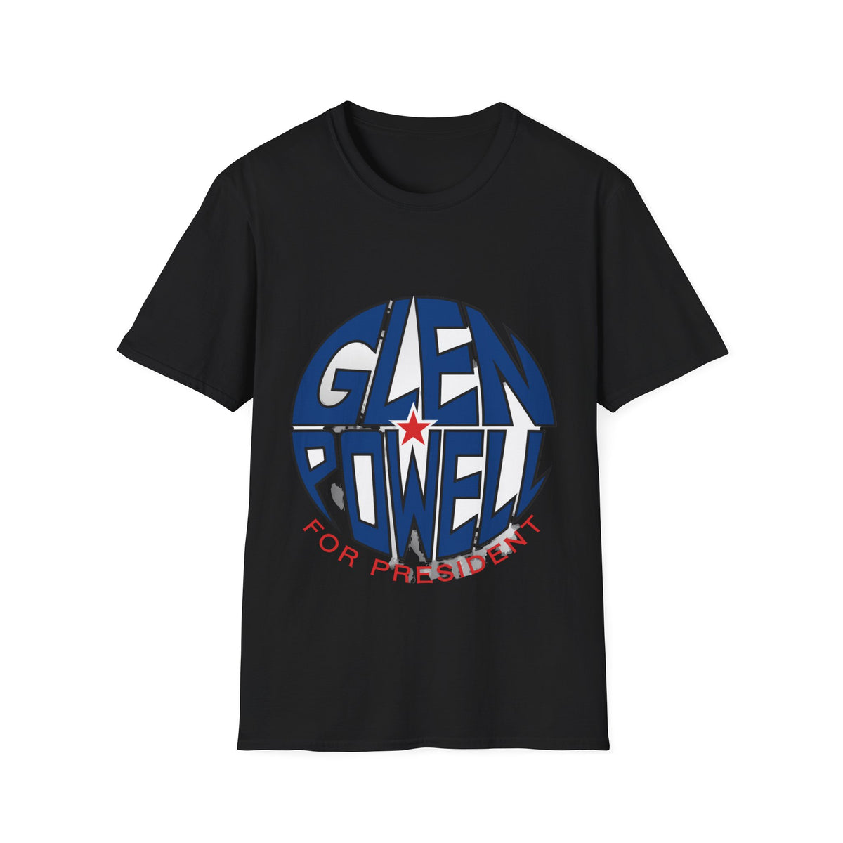 "Glen Powell For President" Parody Tee | Retro Campaign Circular Graphic T-Shirt - Trending Now - September 2026