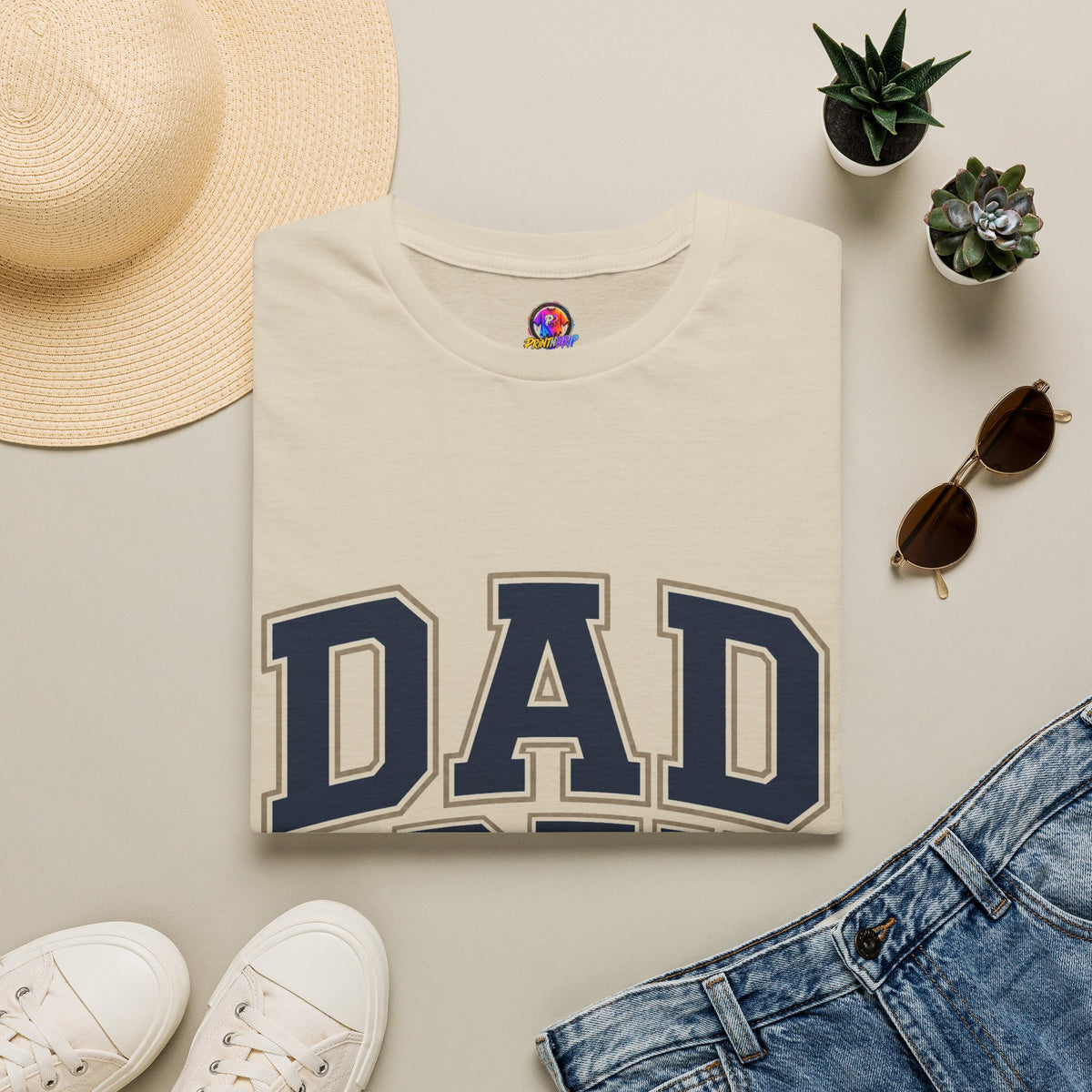 Dad Crew T-Shirt — Vintage Collegiate "DAD CREW" Father's Day Tee
