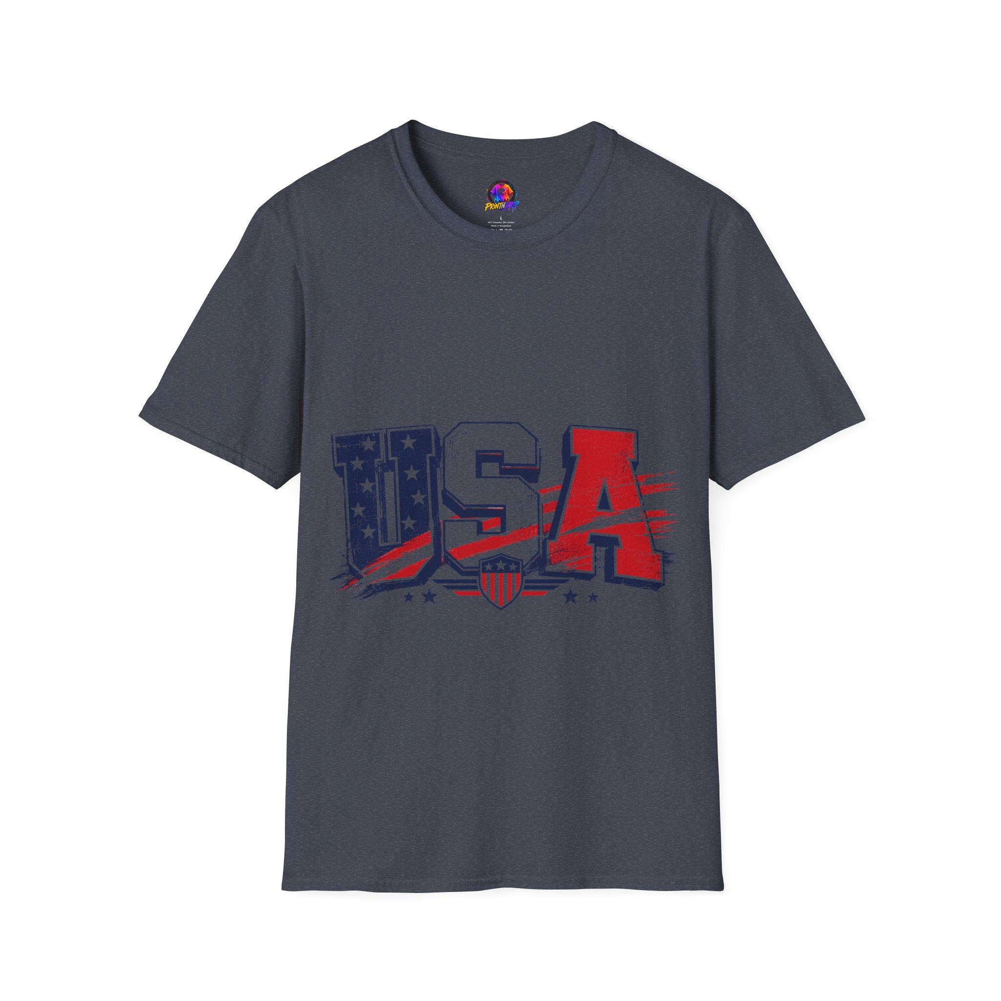 USA Flag Graphic T-Shirt — Patriotic Red White & Blue Tee