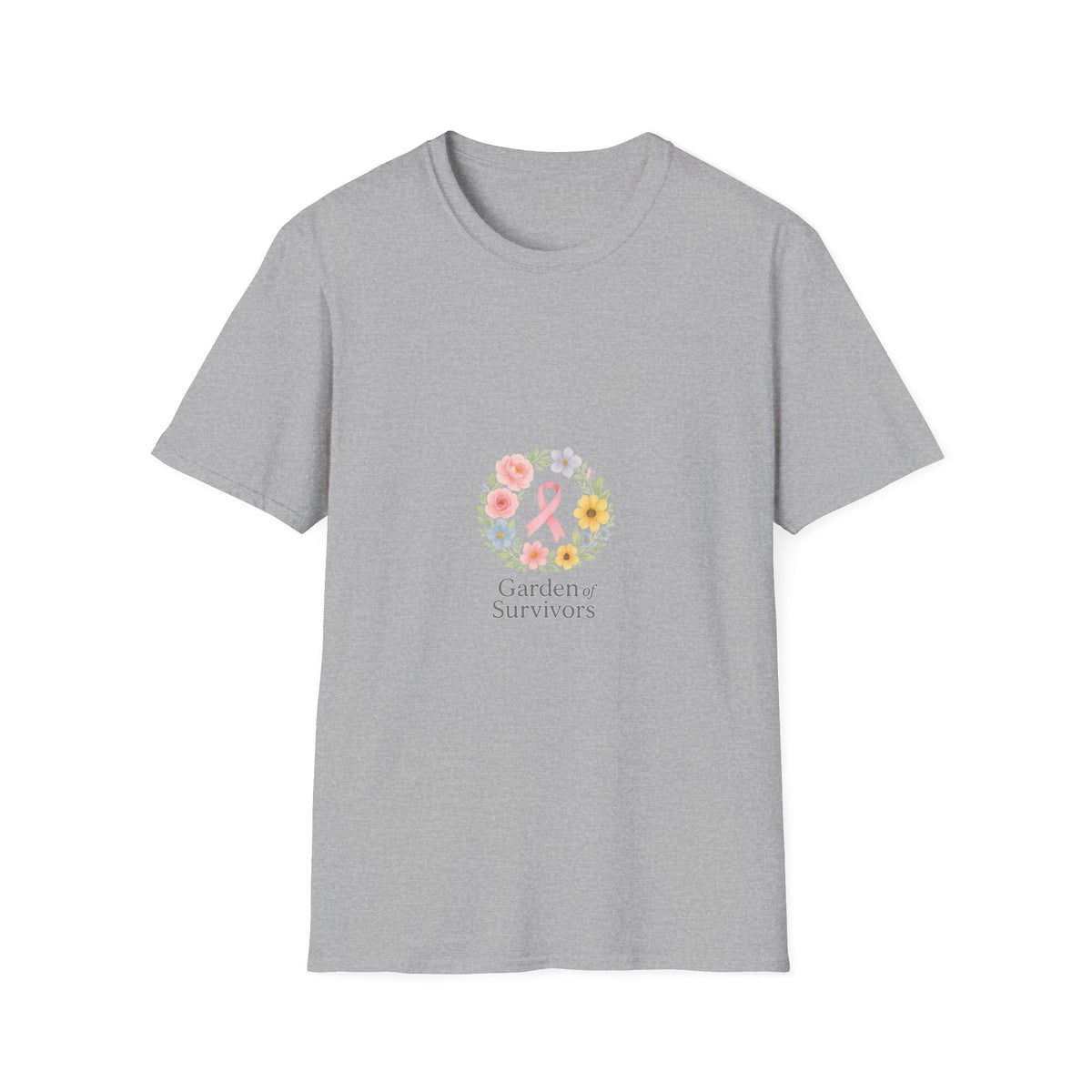 Garden of Survivors Wildflower Wreath T-Shirt, Pink October Breast Cancer Awareness Tee - Trending Now - September 2026