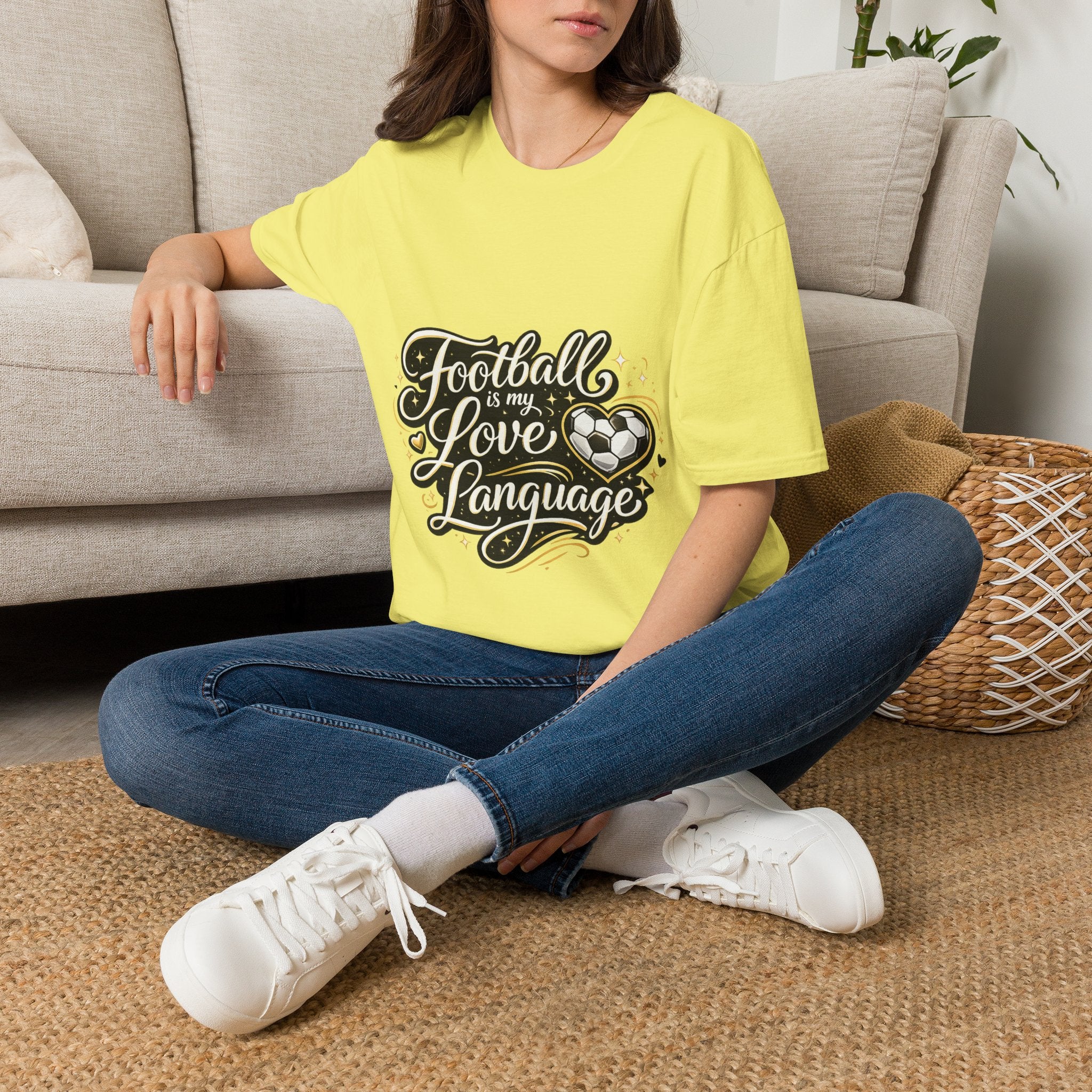 Women's/Unisex Soccer Fan Shirt Football Is My Love Language Tee —