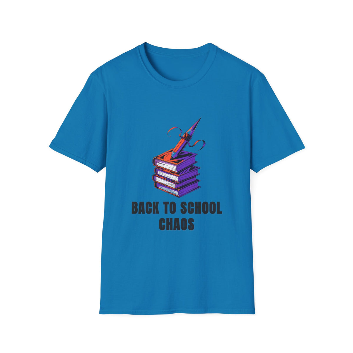 Back to School Chaos T-Shirt — Cute Stacked Books & Pencil Design - Trending Now - August 2026