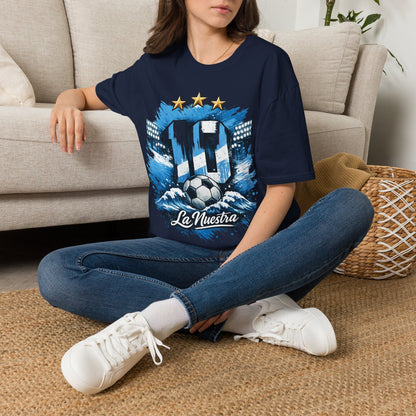 Argentina Soccer Fan T-Shirt — 'La Nuestra' #10 Jersey Design