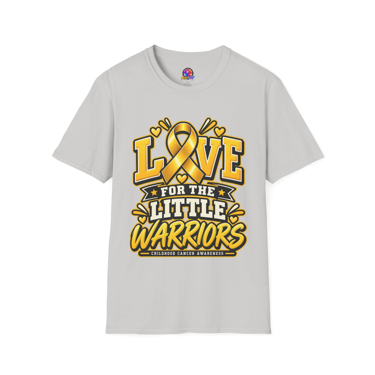 Childhood Cancer Awareness T-Shirt — "Love for the Little Warriors" Yellow Ribbon