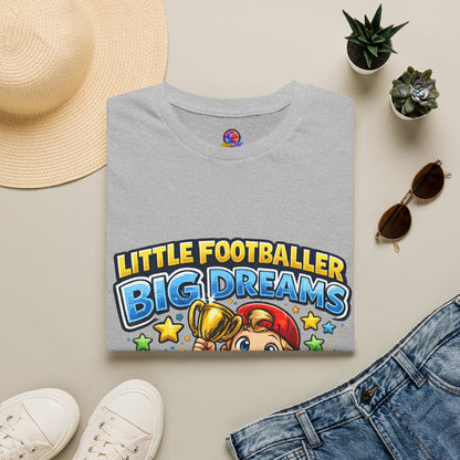 Kids Football T‑Shirt — "Little Footballer Big Dreams" Graphic Tee