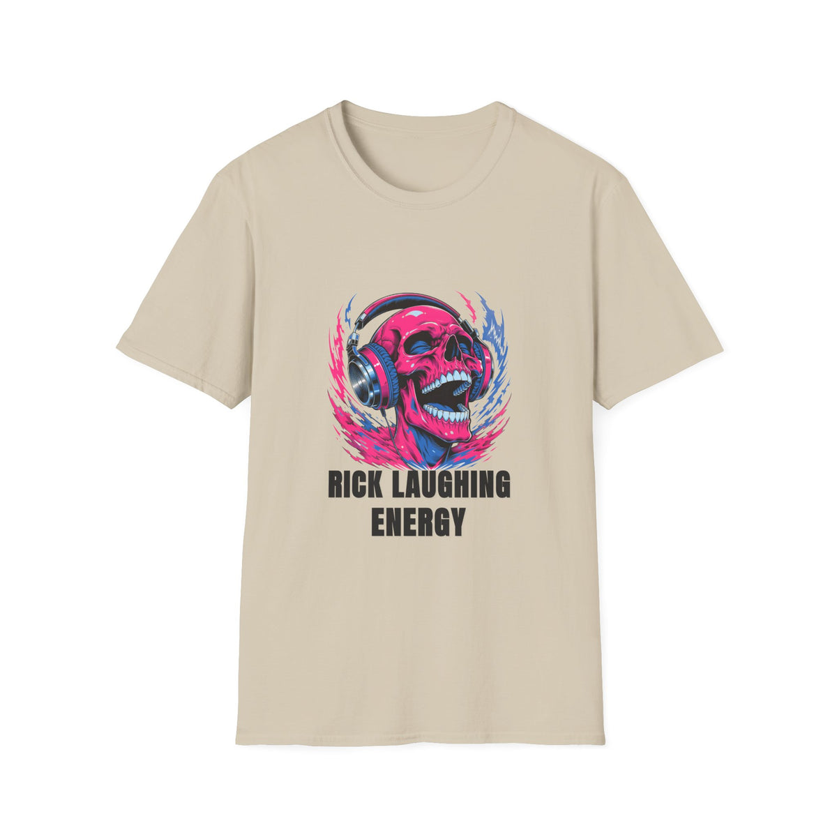 Skull Headphones T-Shirt — "Rich Laughing Energy" Graphic Tee - Trending Now - August 2026