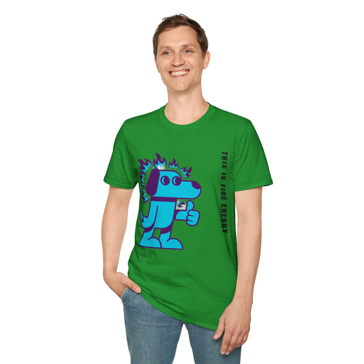 Flaming Blue Dachshund T-Shirt — Cute Cartoon Dog Graphic Tee - Trending Now - September 2026