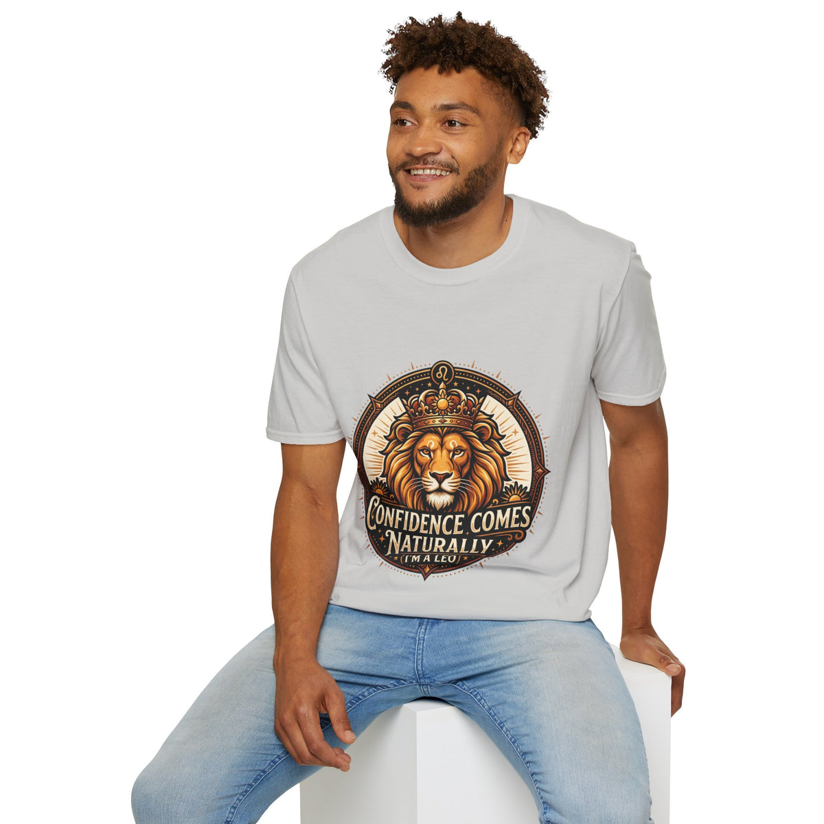 Leo Zodiac Lion T-Shirt — "Confidence Comes Naturally, I'm a Leo" Astrology Tee