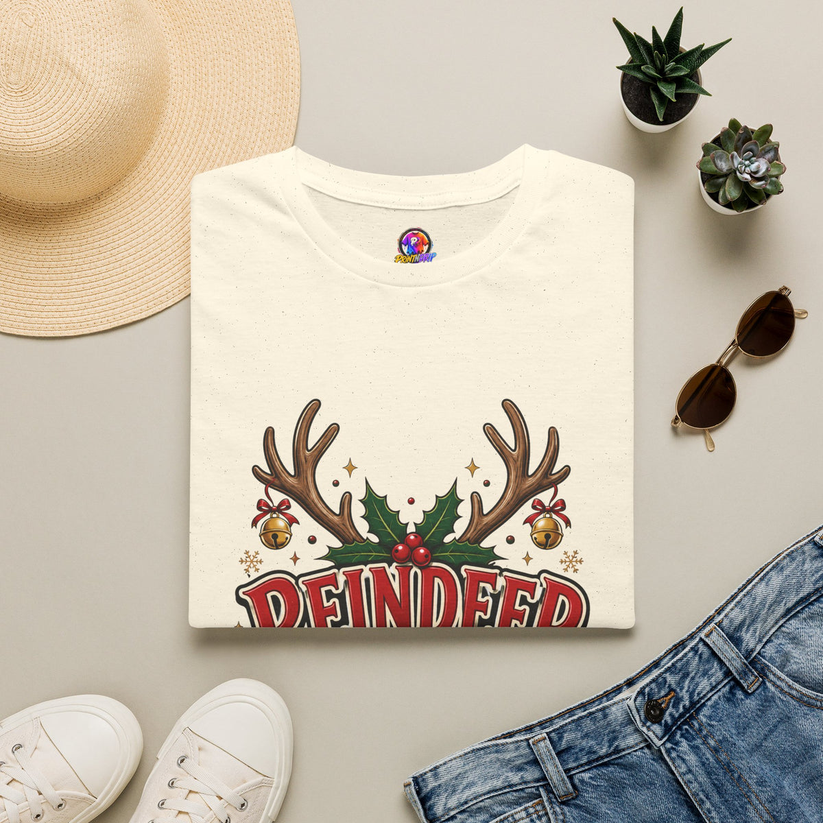 Reindeer Energy Christmas T-Shirt