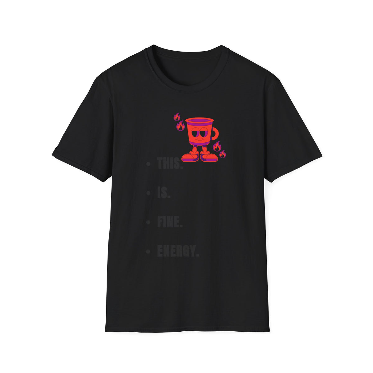 This Is Fine Coffee Mug T-Shirt — Cute Cartoon Coffee Tee - Trending Now - September 2026