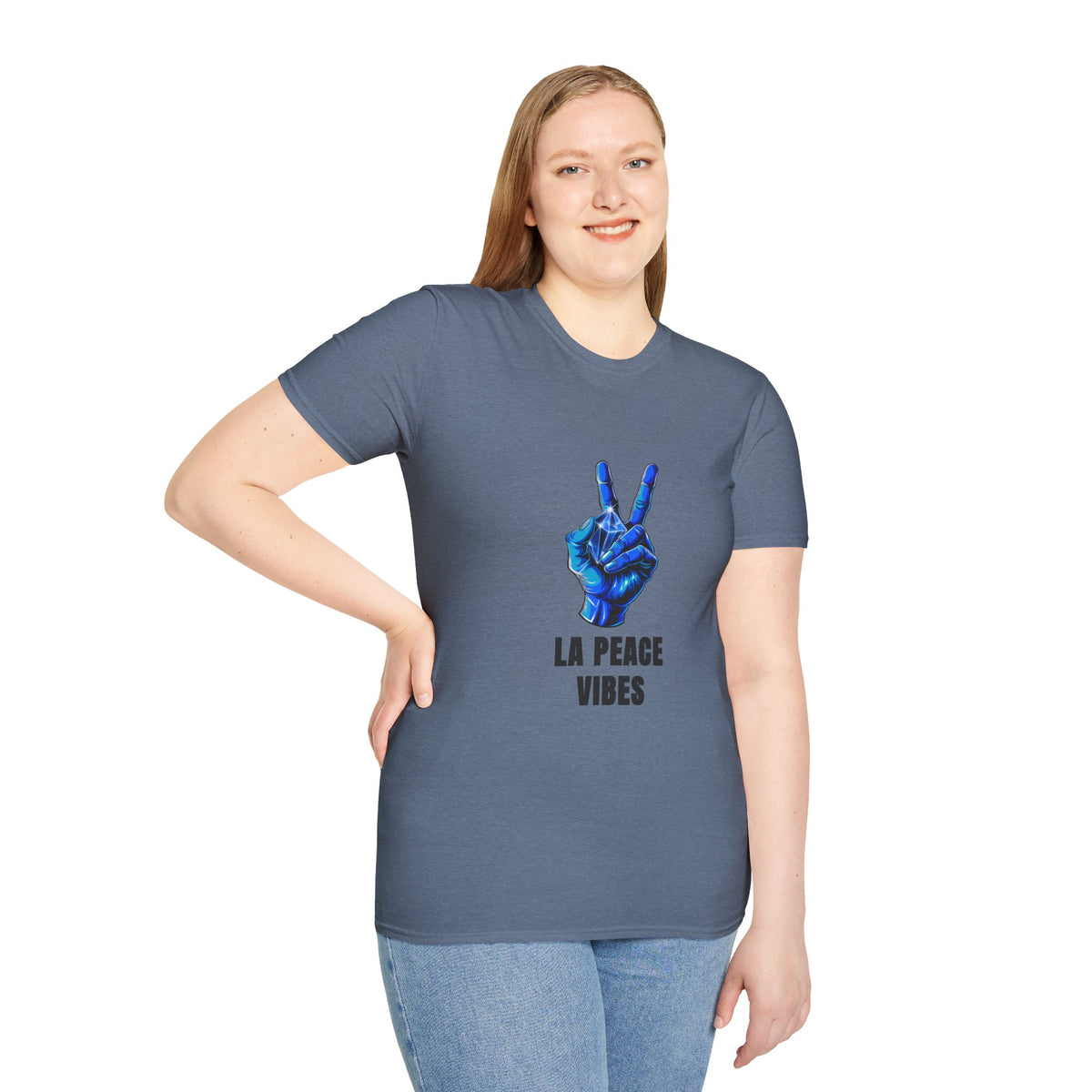 Peace Vibes T-Shirt — Blue Peace Hand Graphic Tee - Trending Now - August 2026