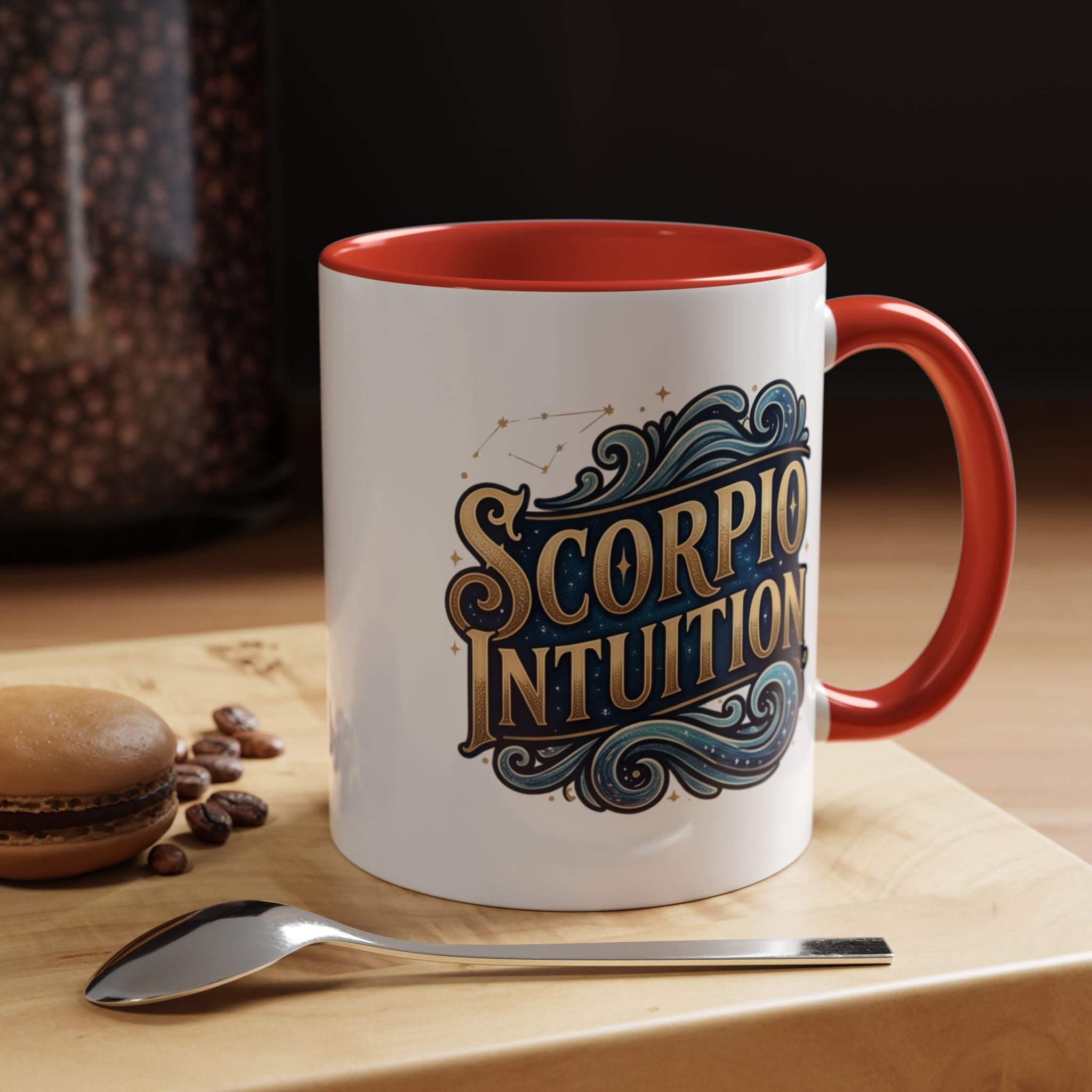 Scorpio Intuition Accent Coffee Mug — Zodiac Astrology Gift