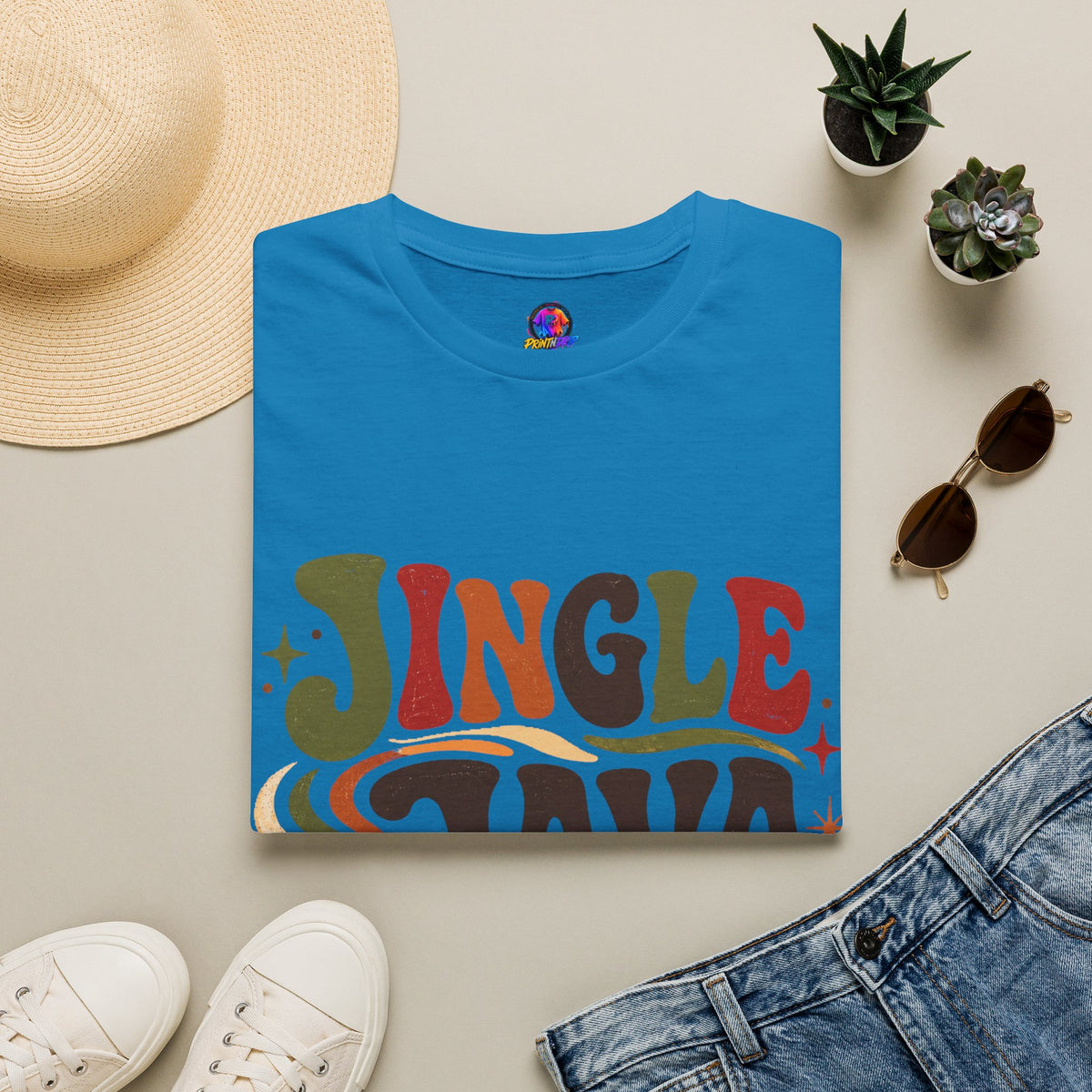 Retro "Jingle Java Vibes" T-Shirt