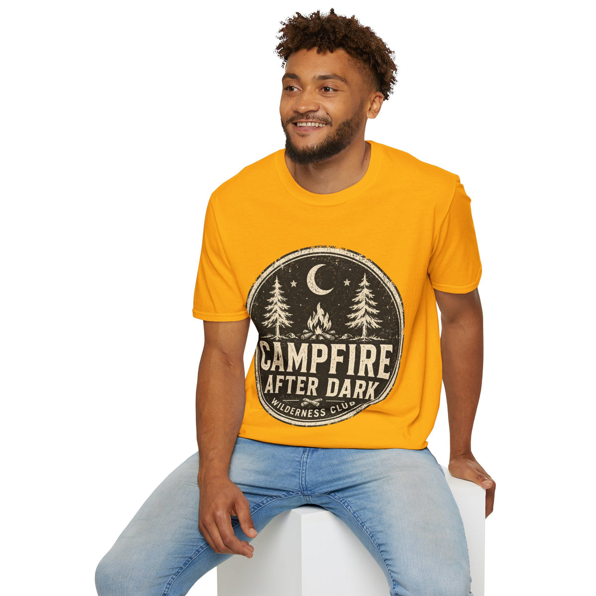 Campfire After Dark Tee — Vintage Wilderness Camping T-Shirt