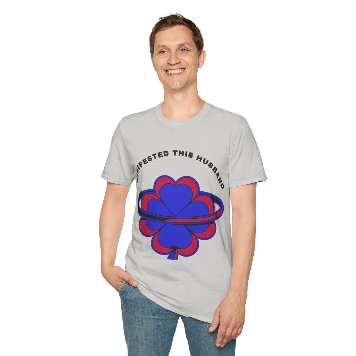 Manifested This Husband T-Shirt — Psychedelic Four-Leaf Clover Graphic Tee - Trending Now - September 2026