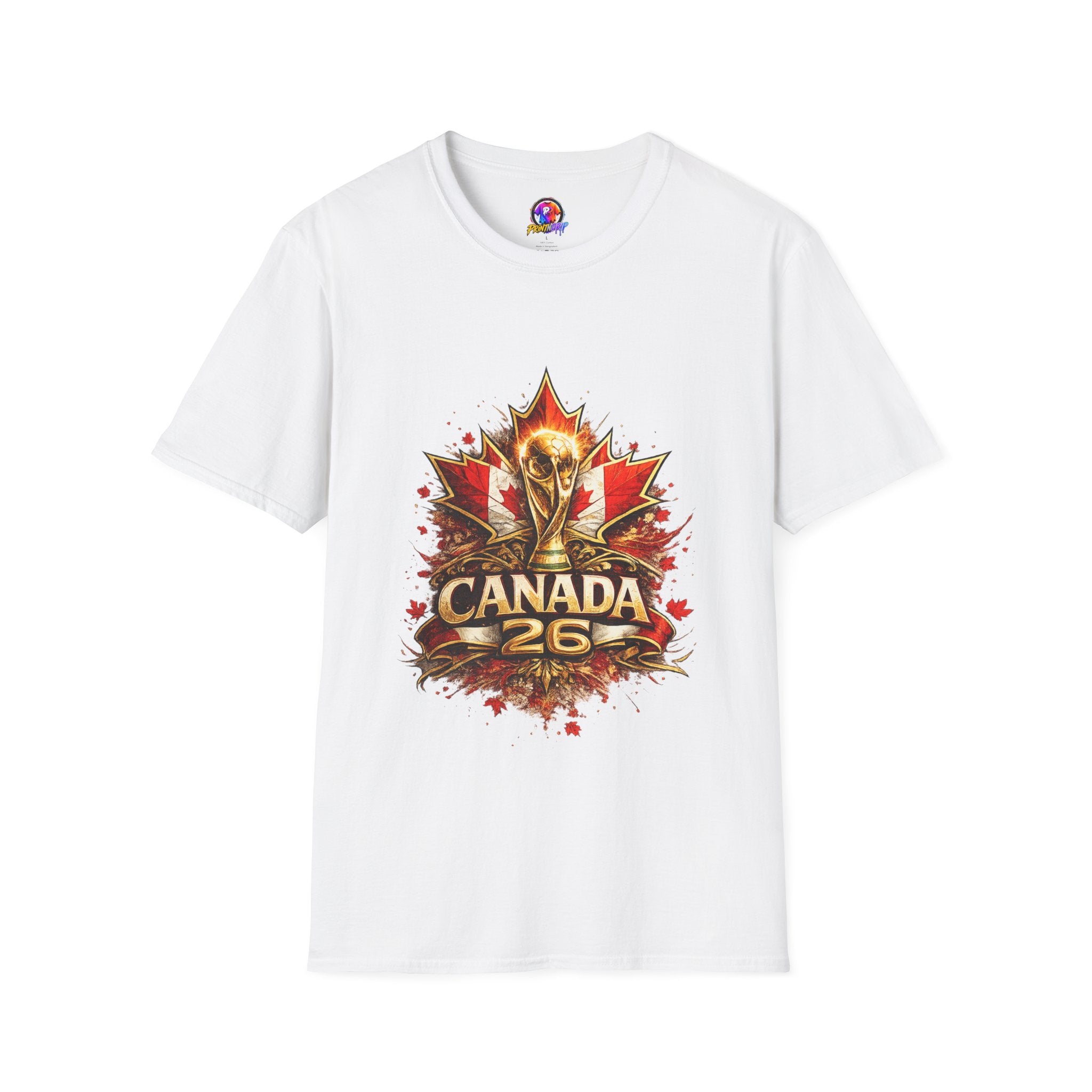 Canada World Cup T‑Shirt — Maple Leaf Soccer Trophy 26
