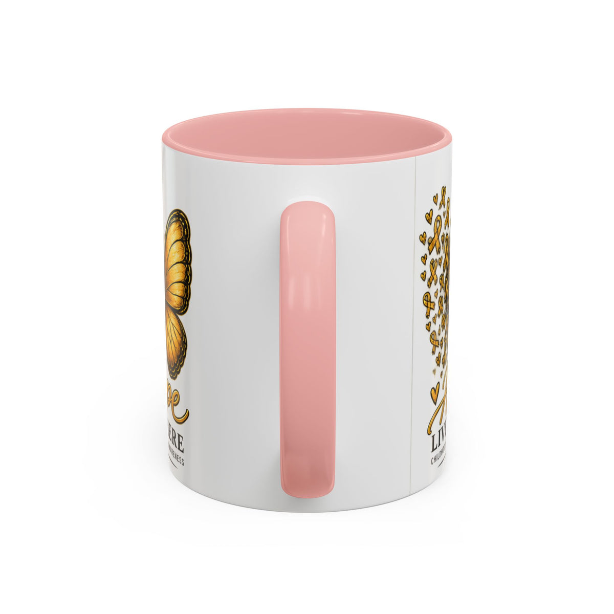 Hope Lives Here Childhood Cancer Awareness Accent Coffee Mug