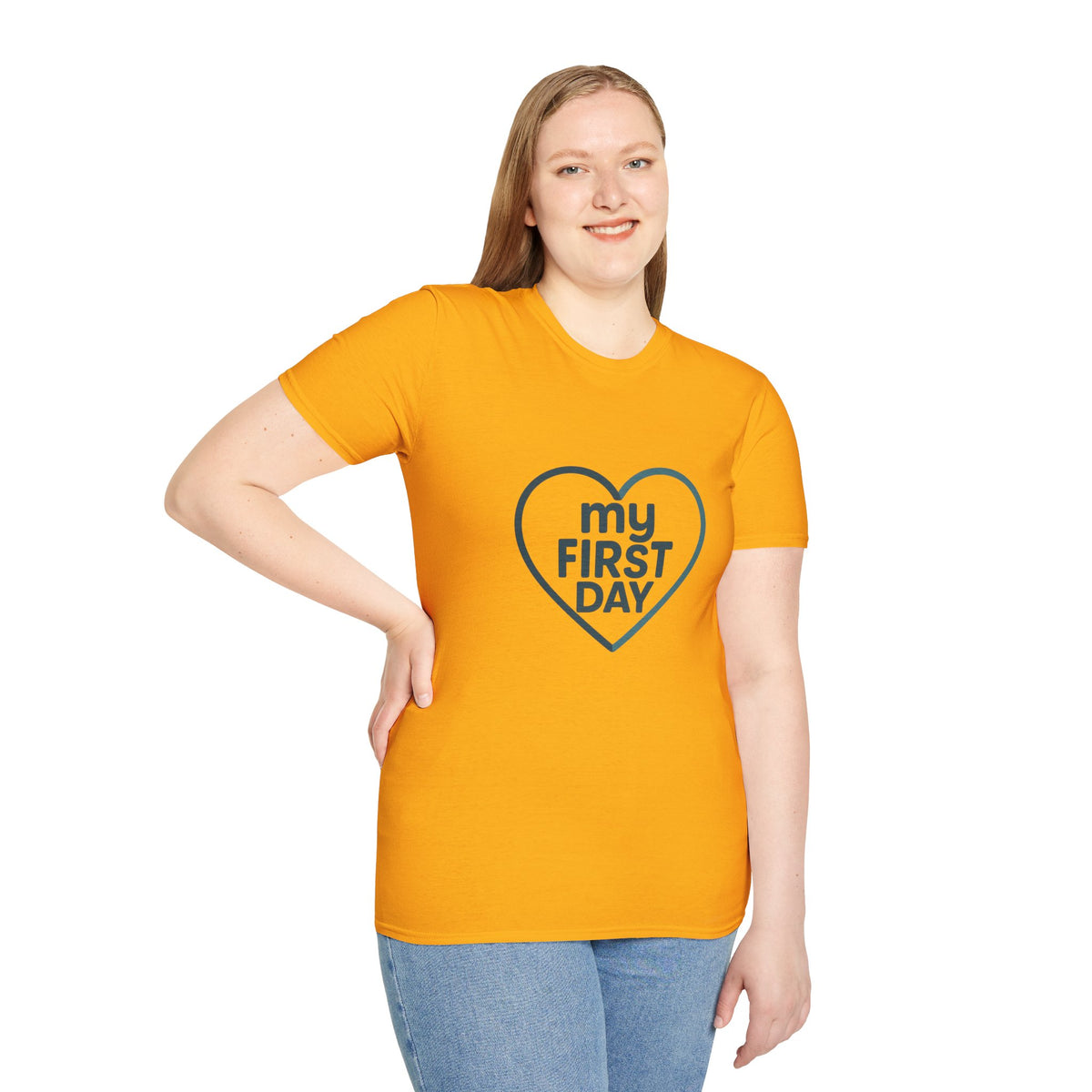 T-Shirt — Minimal Heart 'my first day' Graphic Tee, New Mom Gift - Trending Now - August 2026
