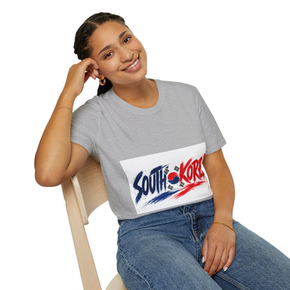 South Korea Flag Brushstroke T-Shirt — Patriotic Korean Travel Tee