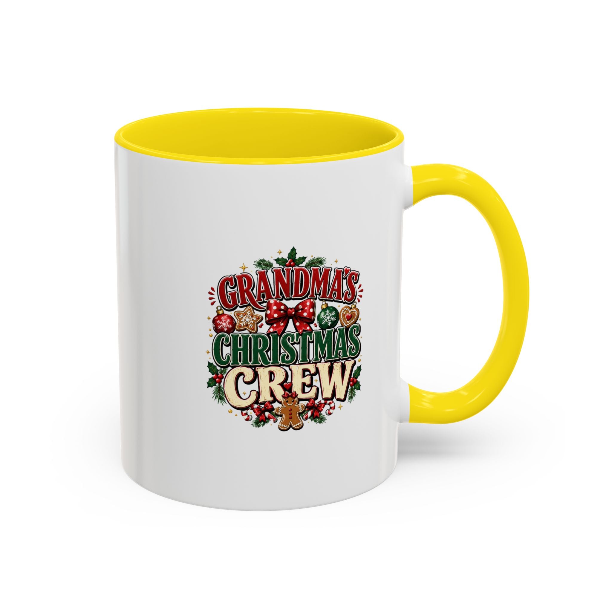Grandma's Christmas Crew Accent Coffee Mug — Festive Holiday Gift for Grandma