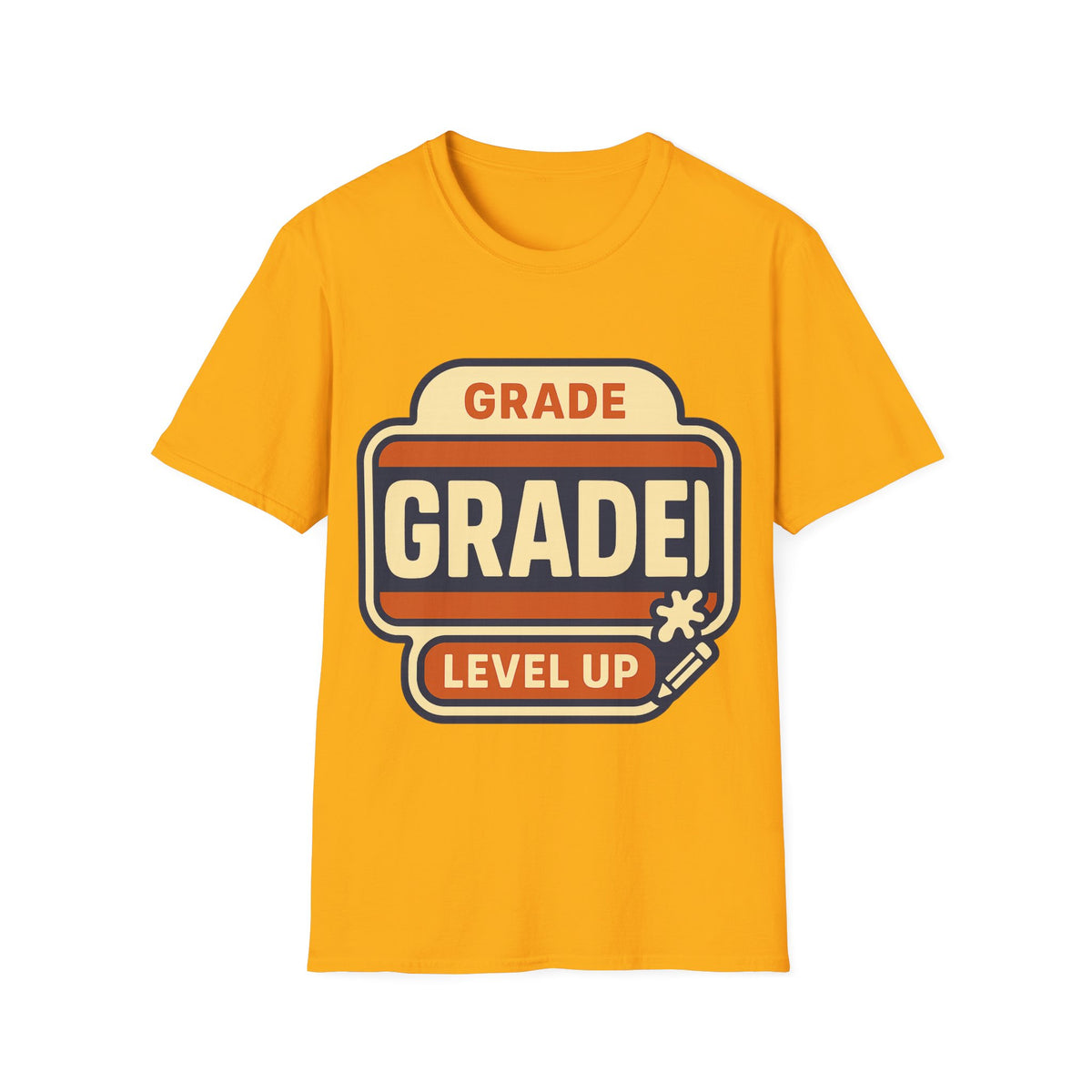Grade Up Retro Badge T‑Shirt — "GRADE! LEVEL UP" Gamer Teacher Gift - Trending Now - August 2026