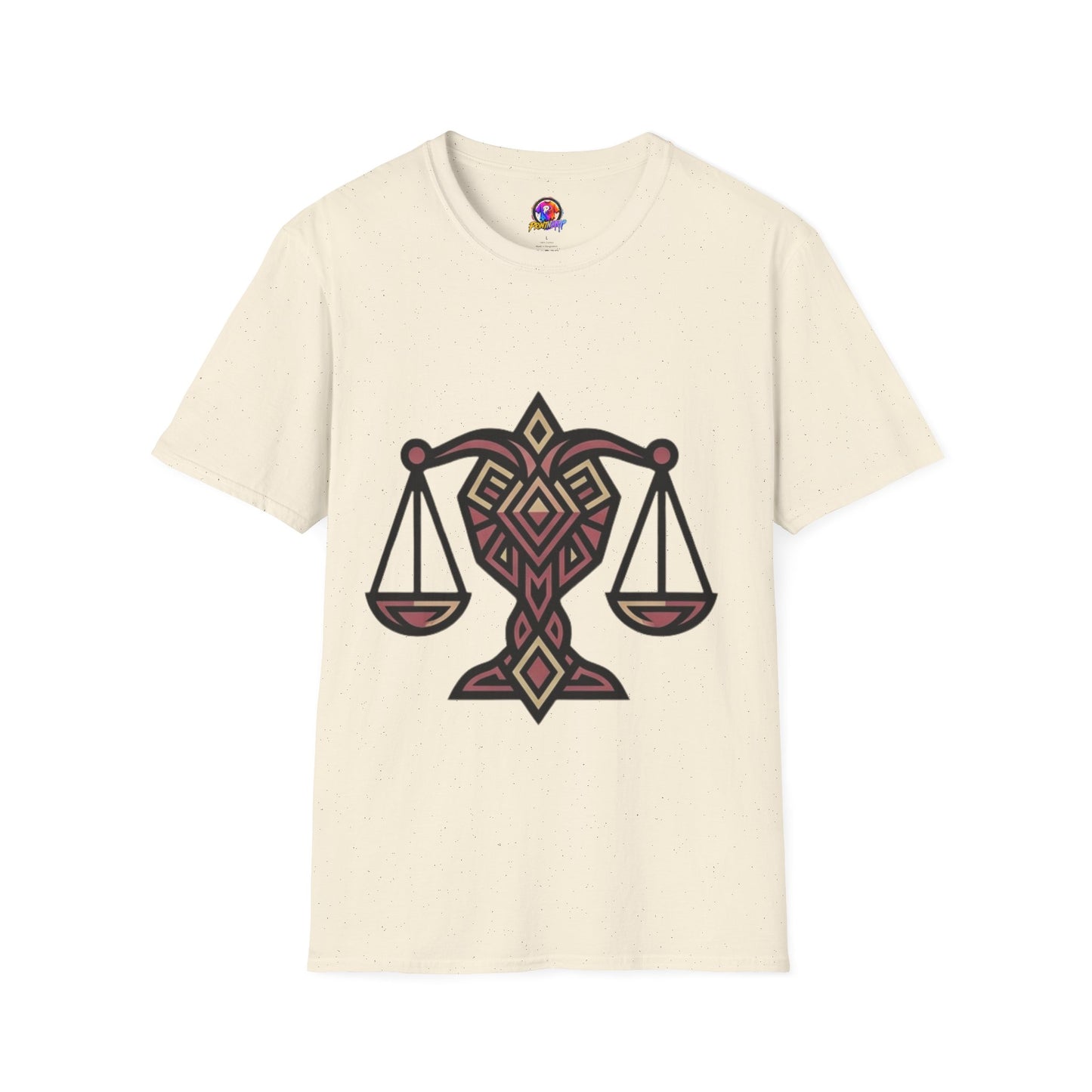 Libra Scales T-Shirt — Geometric Zodiac Libra Tee