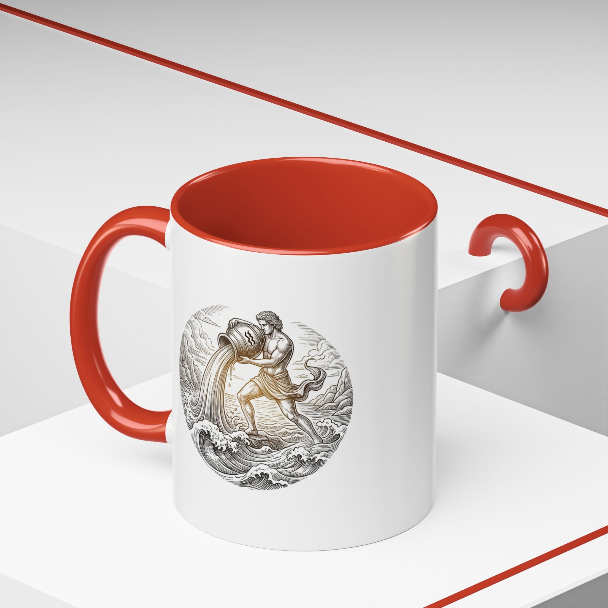 Aquarius Zodiac Coffee Mug — Astrology Sign Accent Mug