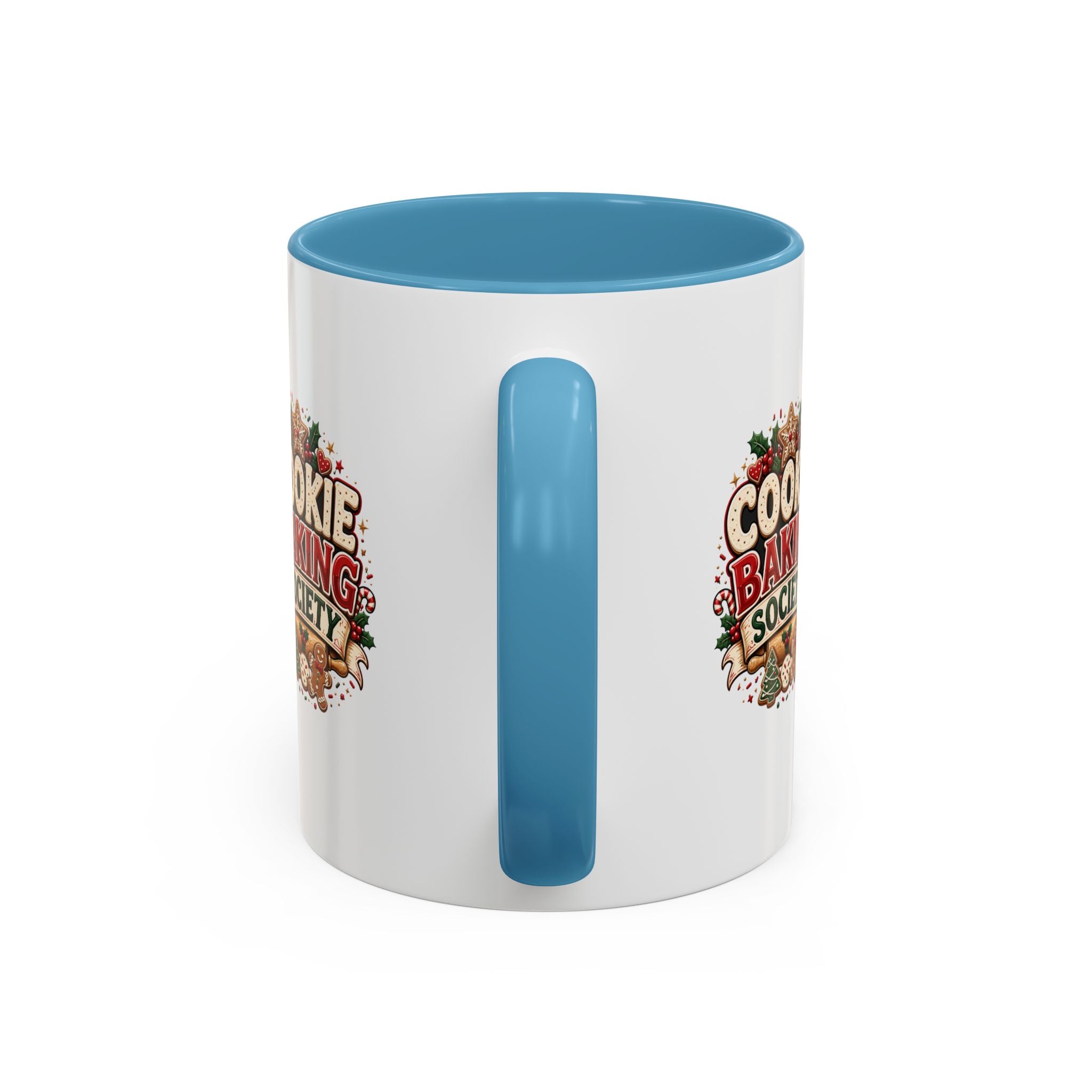 Cookie Baking Society Accent Coffee Mug — Holiday Baking Ceramic Mug