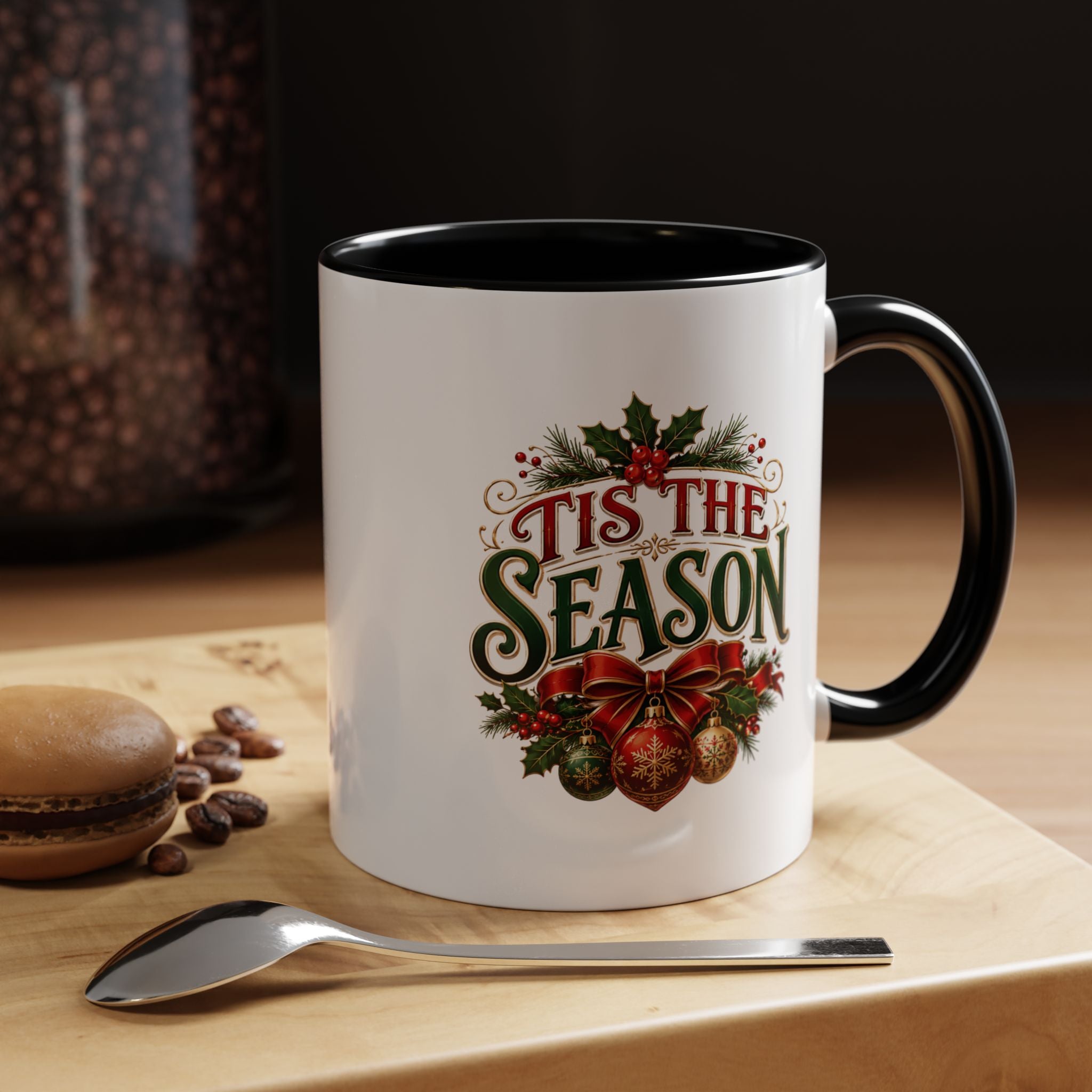 Tis The Season Accent Coffee Mug - Holiday Christmas Coffee Cup