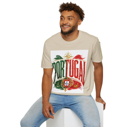 Portugal Vintage Compass T-Shirt — Retro Portuguese Flag Travel Tee